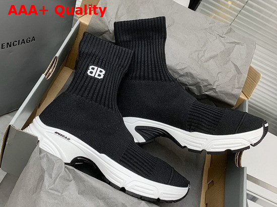 Balenciaga Speed 30 Sneaker in Black Recycled Knit Replica