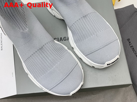 Balenciaga Speed 30 Sneaker in Gray Recycled Knit Replica