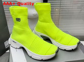 Balenciaga Speed 30 Sneaker in Neon Yellow Recycled Knit Replica