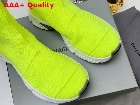 Balenciaga Speed 30 Sneaker in Neon Yellow Recycled Knit Replica