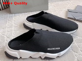 Balenciaga Speed Mule in Black Recycled Knit Replica