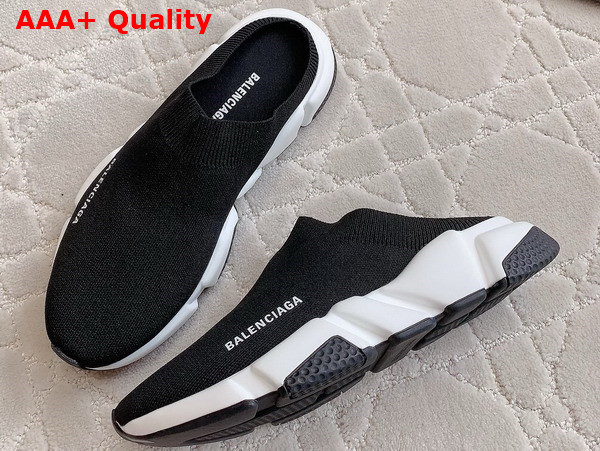 Balenciaga Speed Mule in Black Recycled Knit Replica