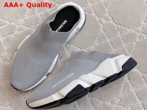 Balenciaga Speed Mule in Grey Recycled Knit Replica