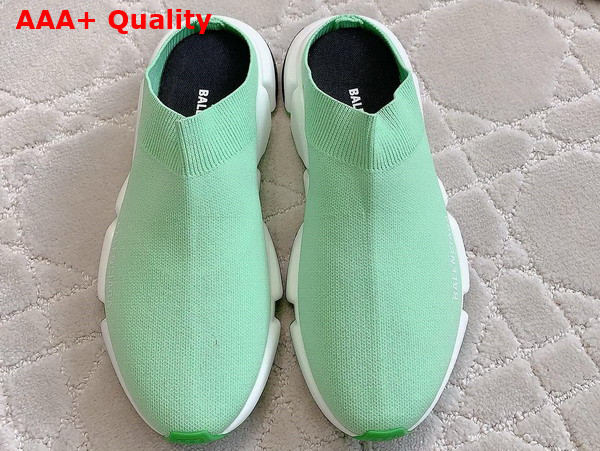 Balenciaga Speed Mule in Light Green Recycled Knit Replica