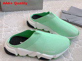 Balenciaga Speed Mule in Light Green Recycled Knit Replica