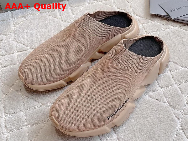 Balenciaga Speed Mule in Nude Recycled Knit Replica