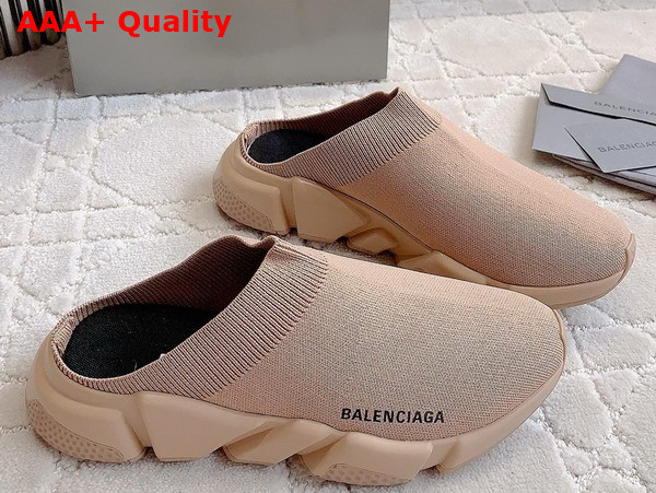 Balenciaga Speed Mule in Nude Recycled Knit Replica