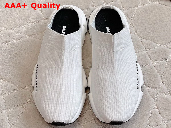 Balenciaga Speed Mule in White Recycled Knit Replica