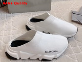 Balenciaga Speed Mule in White Recycled Knit Replica