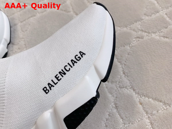 Balenciaga Speed Mule in White Recycled Knit Replica