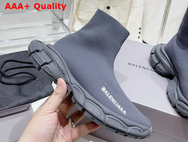 Balenciaga Speed Recycled Knit Sneaker in Black Replica