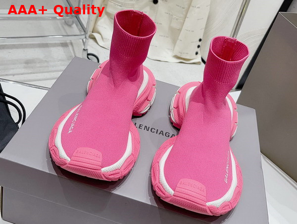 Balenciaga Speed Recycled Knit Sneaker in Light Pink Replica