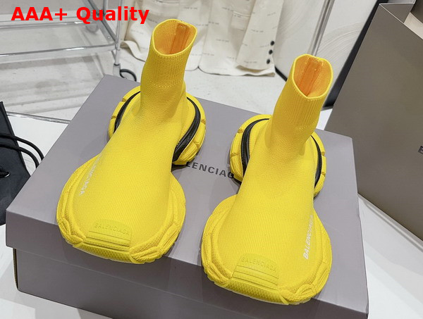 Balenciaga Speed Recycled Knit Sneaker in Yellow Replica