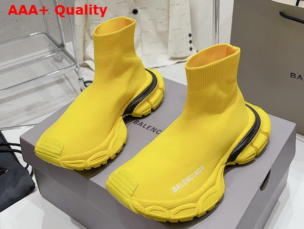 Balenciaga Speed Recycled Knit Sneaker in Yellow Replica