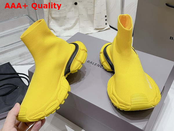 Balenciaga Speed Recycled Knit Sneaker in Yellow Replica