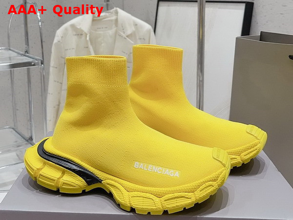 Balenciaga Speed Recycled Knit Sneaker in Yellow Replica