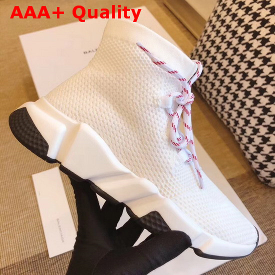 Balenciaga Speed Trainers White Stretch Textured Knit Replica