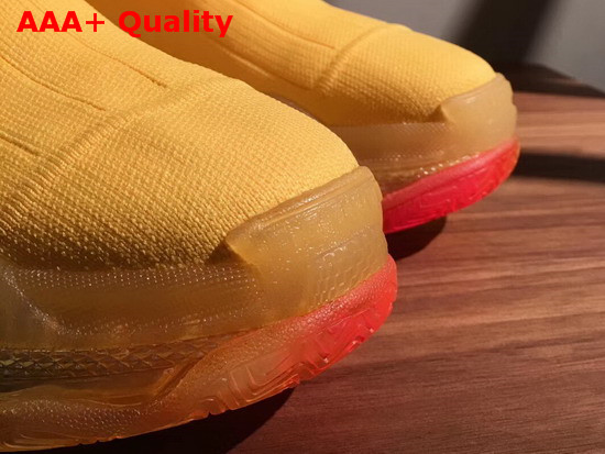 Balenciaga Speed Trainers in Yellow Knit with Multicolor Clear Sole Replica