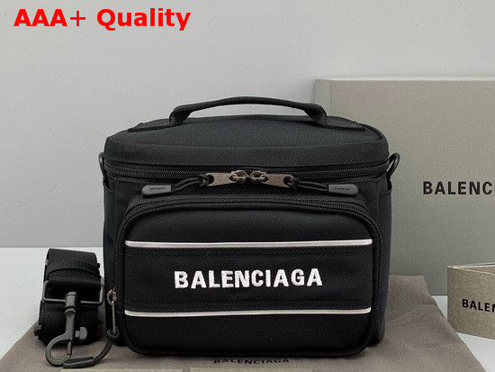 Balenciaga Sport Camera Bag in Black Recycled Nylon Replica