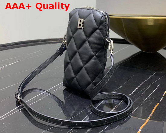 Balenciaga Touch Rectangle Bag in Black Quilted Nappa Calfskin Replica