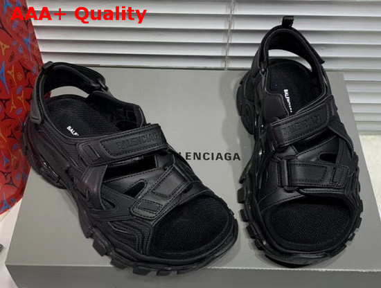 Balenciaga Track Sandal in Black Neoprene and Rubber Replica