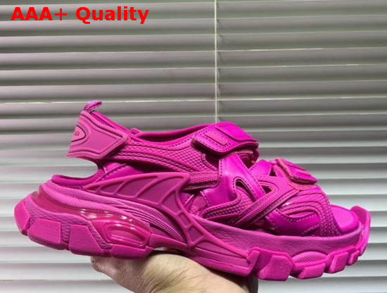 Balenciaga Track Sandal in Pink Neoprene and Rubber Replica