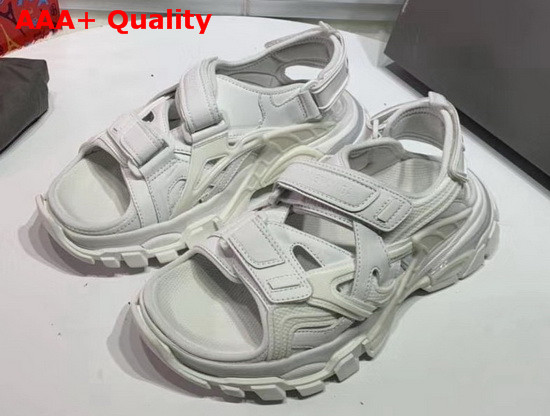 Balenciaga Track Sandal in White Neoprene and Rubber Replica