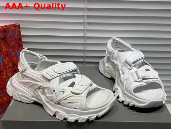 Balenciaga Track Sandal in White Neoprene and Rubber Replica