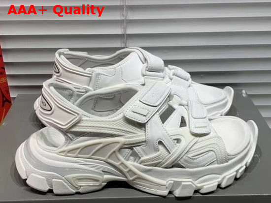 Balenciaga Track Sandal in White Neoprene and Rubber Replica