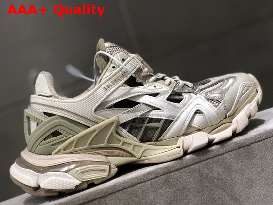 Balenciaga Track2 Sneaker in Beige Neoprene and Rubber Replica