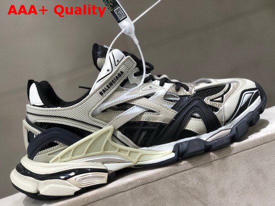 Balenciaga Track2 Sneaker in Beige and Black Neoprene and Rubber Replica