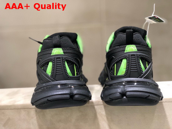 Balenciaga Track2 Sneaker in Black and Green Neoprene and Rubber Replica