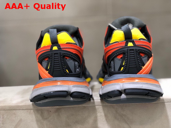 Balenciaga Track2 Sneaker in Black and Orange Neoprene and Rubber Replica