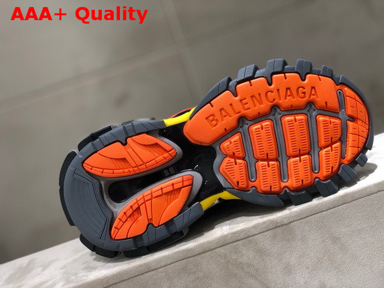 Balenciaga Track2 Sneaker in Black and Orange Neoprene and Rubber Replica