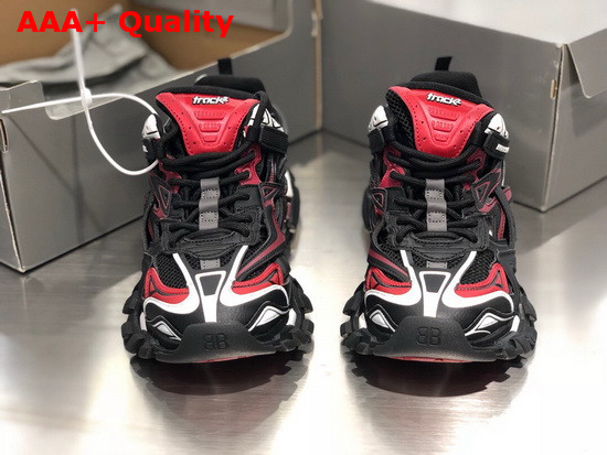 Balenciaga Track2 Sneaker in Black and Red Neoprene and Rubber Replica