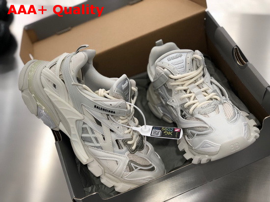 Balenciaga Track2 Sneaker in Grey and Beige Neoprene and Rubber Replica