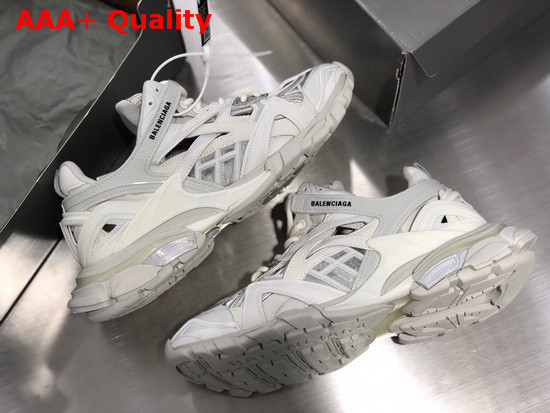 Balenciaga Track2 Sneaker in Grey and Beige Neoprene and Rubber Replica