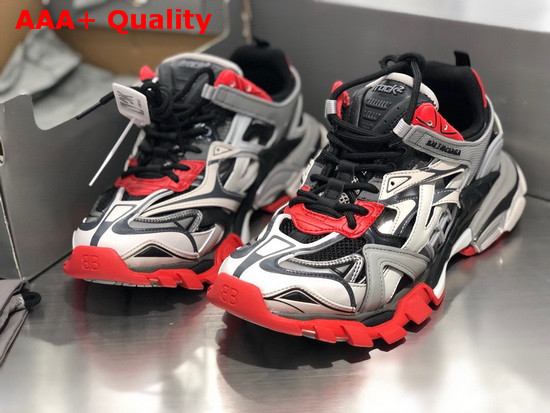 Balenciaga Track2 Sneaker in Grey and Orange Neoprene and Rubber Replica