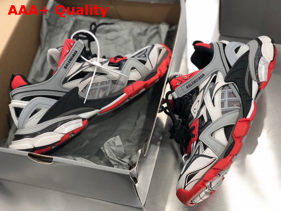 Balenciaga Track2 Sneaker in Grey and Orange Neoprene and Rubber Replica