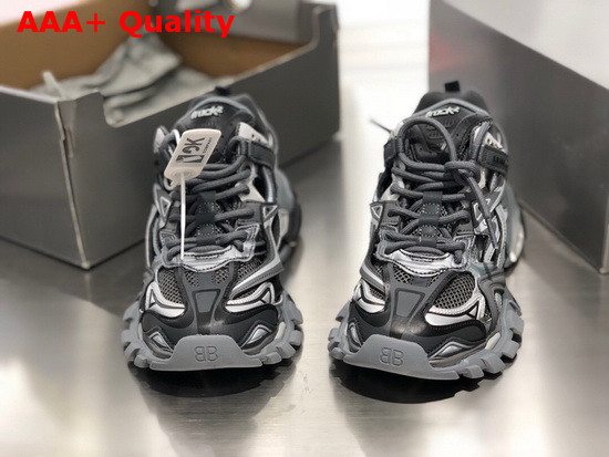 Balenciaga Track2 Sneaker in Grey and White Neoprene and Rubber Replica