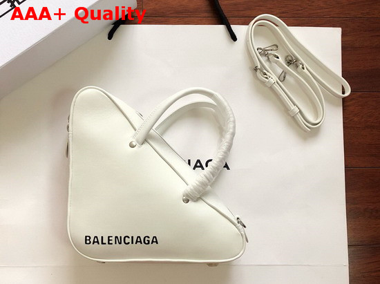 Balenciaga Triangle Duffle S White Calfskin Replica