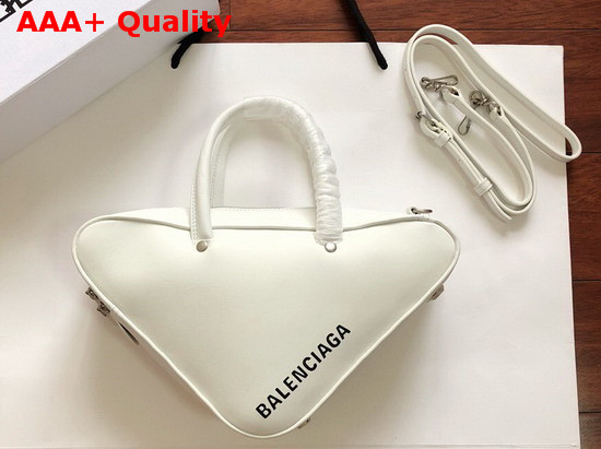 Balenciaga Triangle Duffle S White Calfskin Replica