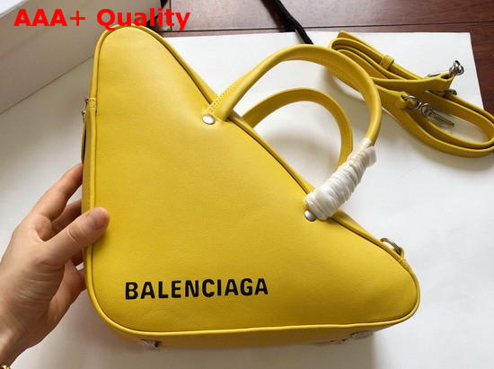 Balenciaga Triangle Duffle S Yellow Calfskin Replica