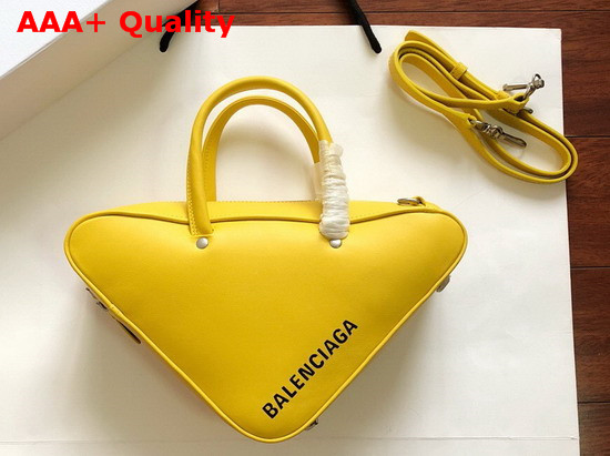 Balenciaga Triangle Duffle S Yellow Calfskin Replica