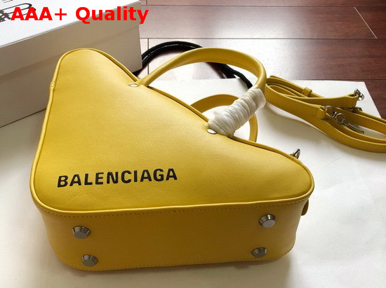 Balenciaga Triangle Duffle S Yellow Calfskin Replica