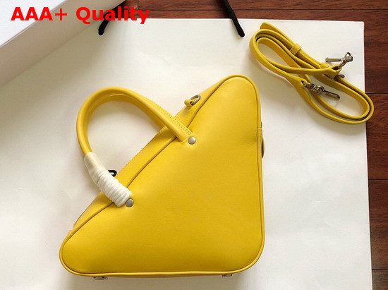 Balenciaga Triangle Duffle S Yellow Calfskin Replica