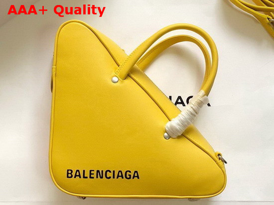 Balenciaga Triangle Duffle S Yellow Calfskin Replica