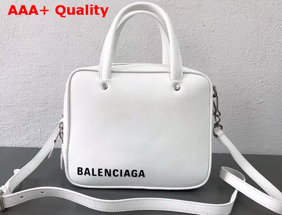 Balenciaga Triangle Square XS White Calfskin Replica