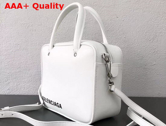 Balenciaga Triangle Square XS White Calfskin Replica