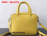 Balenciaga Triangle Square XS Yellow Calfskin Replica